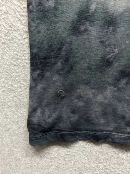 Lululemon Always Agile Tank Size Large Diamond Dye Asphalt Grey Black