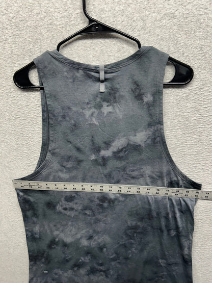 Lululemon Always Agile Tank Size Large Diamond Dye Asphalt Grey Black