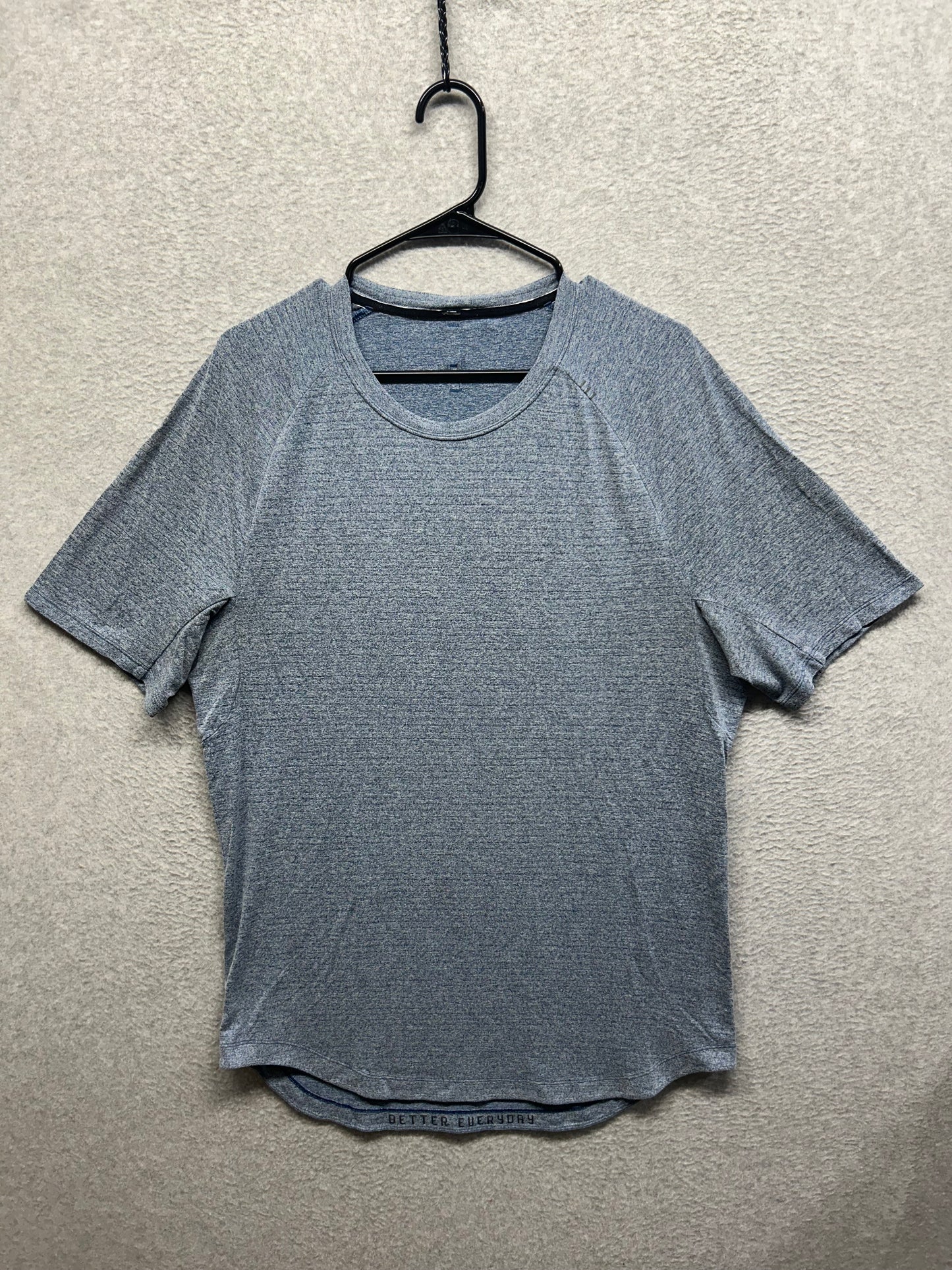Lululemon Drysense Training Short Sleeve Shirt Size Large Heathered Soft Denim
