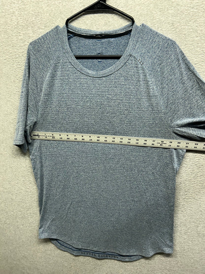 Lululemon Drysense Training Short Sleeve Shirt Size Large Heathered Soft Denim
