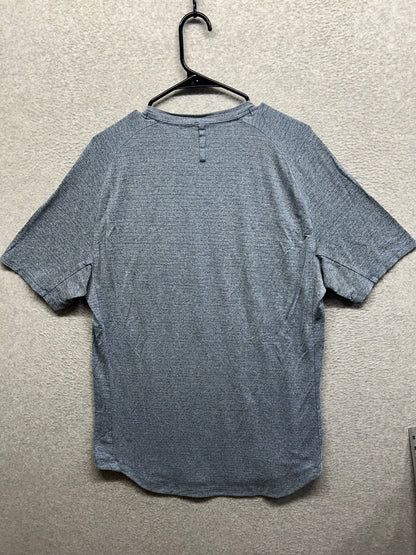 Lululemon Drysense Training Short Sleeve Shirt Size Large Heathered Soft Denim