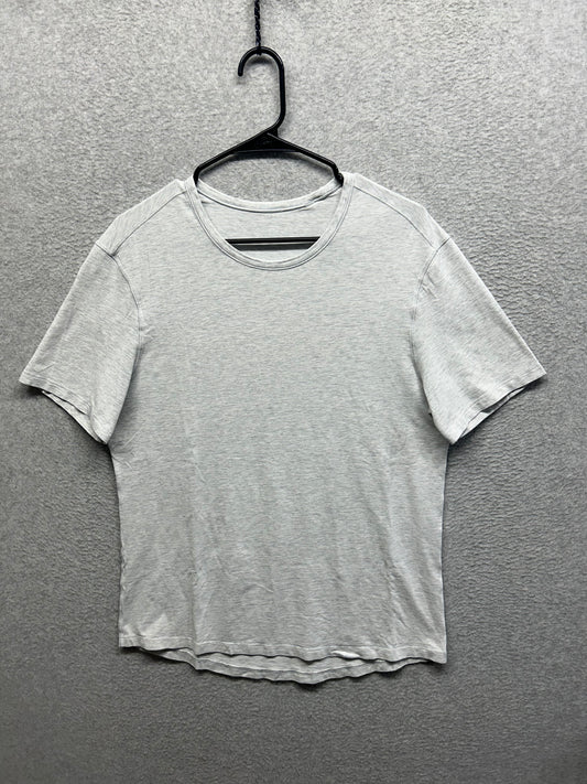 Lululemon 5 Year Basic Tee Size Large Heathered Core Ultra Light Grey