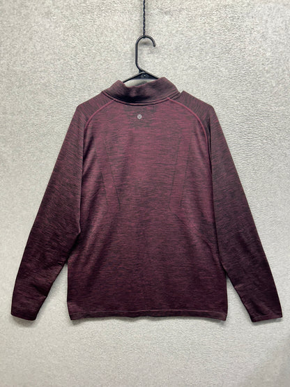 Lululemon Metal Vent Tech Long Sleeve Henley Size XL Oxblood