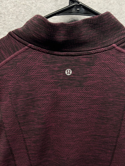 Lululemon Metal Vent Tech Long Sleeve Henley Size XL Oxblood