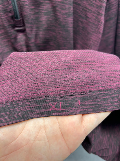 Lululemon Metal Vent Tech Long Sleeve Henley Size XL Oxblood