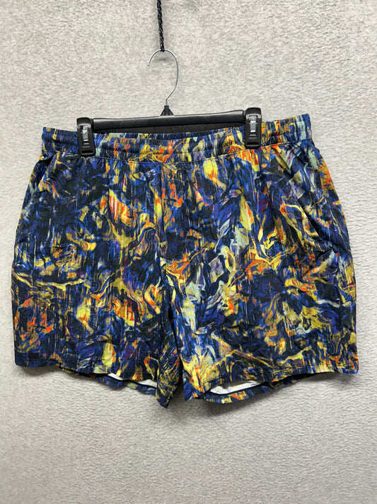 Lululemon Pace Breaker Linerless Short 7" Size 2XL Hyper Flow Blue Multi