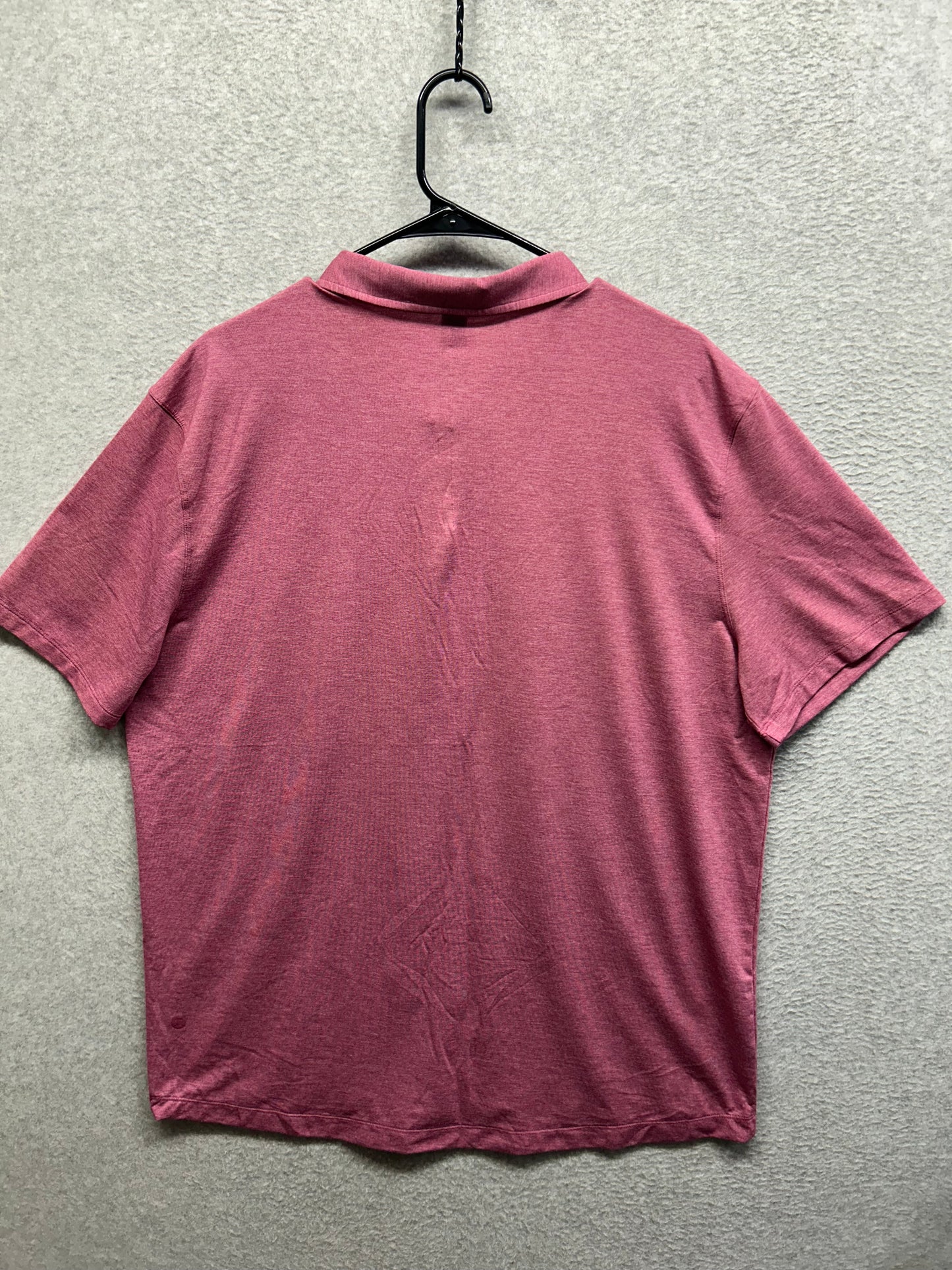 Lululemon Evolution Short Sleeve Polo Shirt Size 2XL Pink Blossom