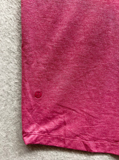 Lululemon Evolution Short Sleeve Polo Shirt Size 2XL Pink Blossom