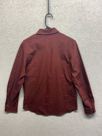Lululemon Down to the Wire Slim Fit Long Sleeve Mens Size Small Mahogany