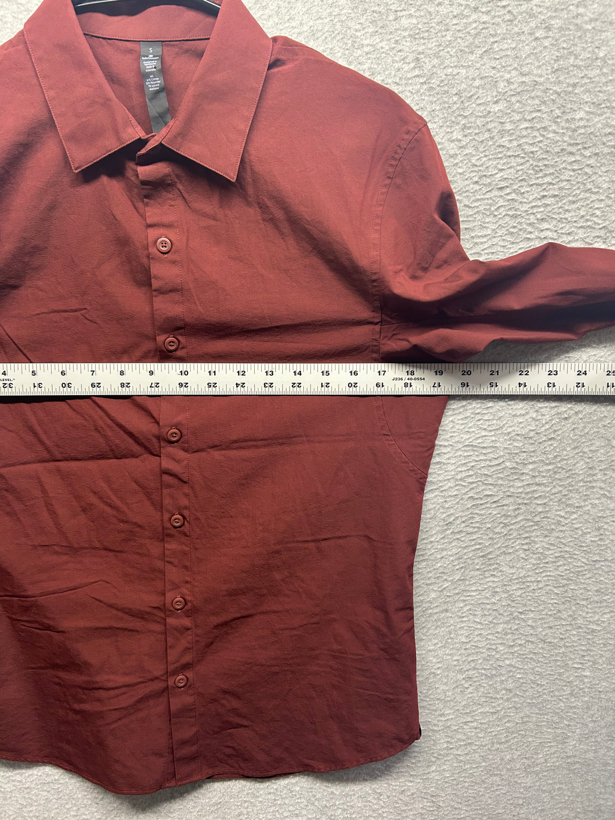 Lululemon Down to the Wire Slim Fit Long Sleeve Mens Size Small Mahogany