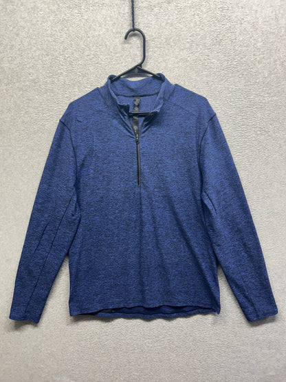 Lululemon Surge Warm 1/2 Zip Size Large Heathered Cerulean Blue