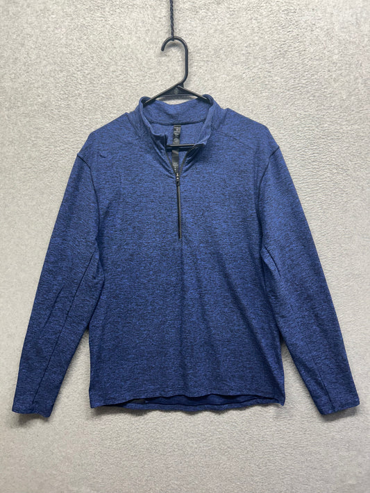 Lululemon Surge Warm 1/2 Zip Size Large Heathered Cerulean Blue