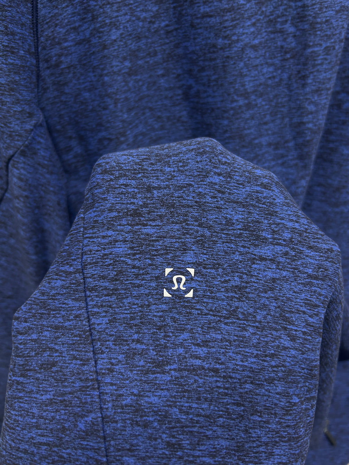 Lululemon Surge Warm 1/2 Zip Size Large Heathered Cerulean Blue