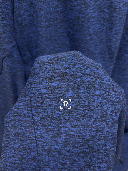 Lululemon Surge Warm 1/2 Zip Size Large Heathered Cerulean Blue