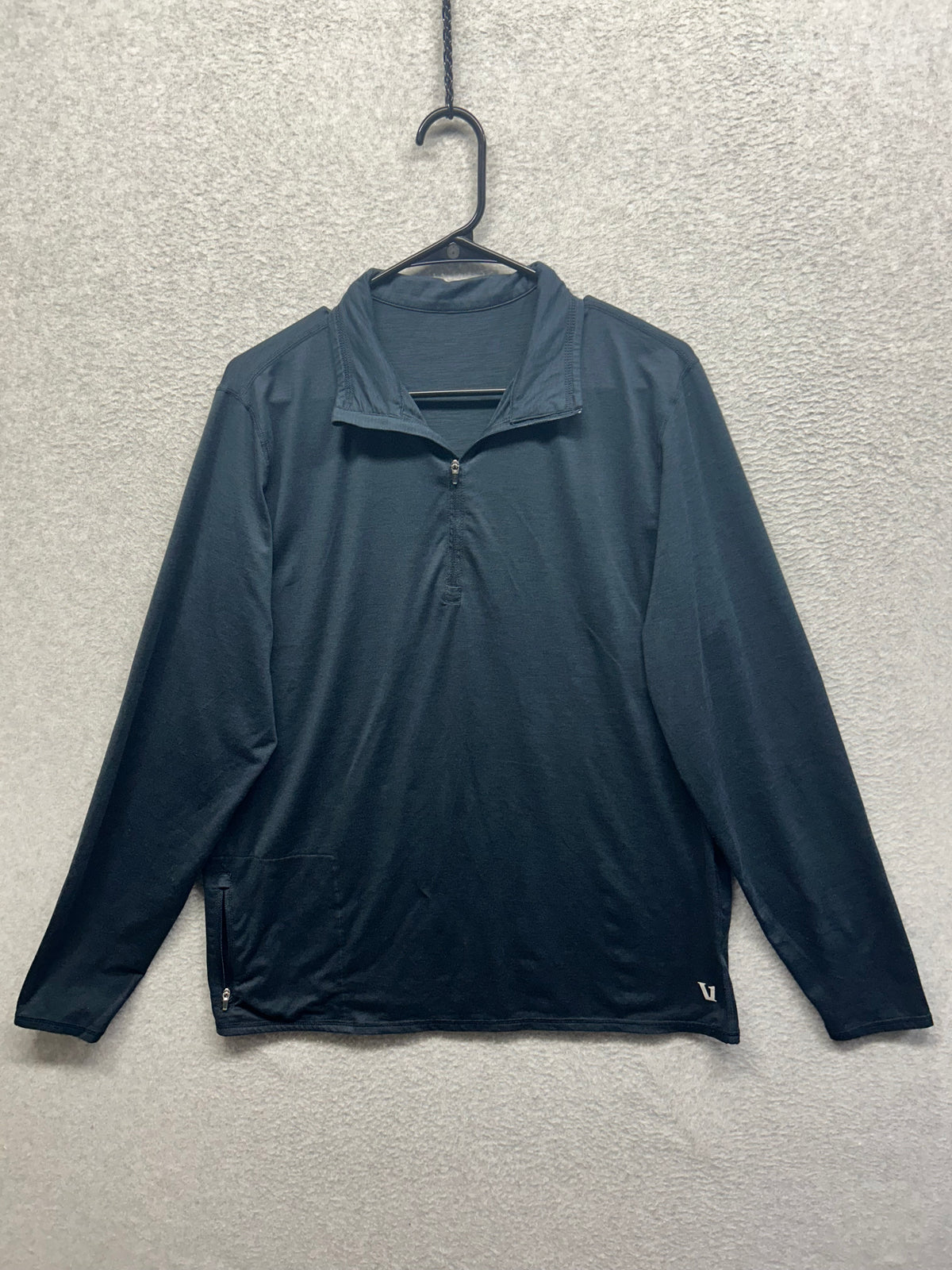 Vuori Ease Performance Half Zip 2.0 Mens Size Large Ink Heather