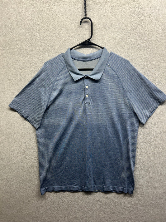 Lululemon Metal Vent Tech Short Sleeve Polo  Mens Size XL Blue