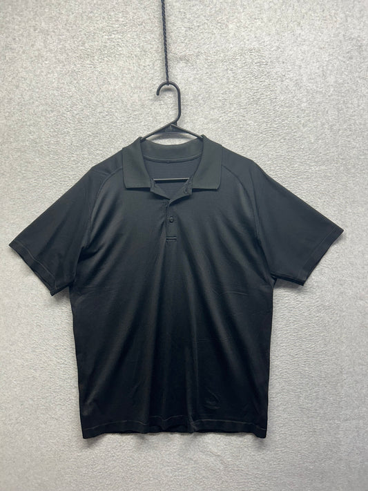 Lululemon Metal Vent Tech Short Sleeve Polo Mens Size XL Black