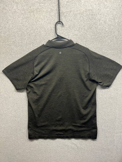 Lululemon Metal Vent Tech Short Sleeve Polo Mens Size XL Brown