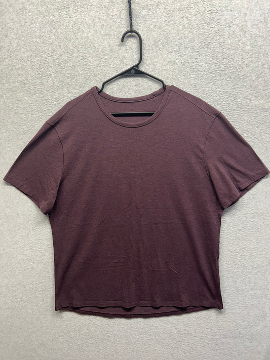 Lululemon The Fundamental T-Shirt Size 2XL Breeze Dye Red Merlot