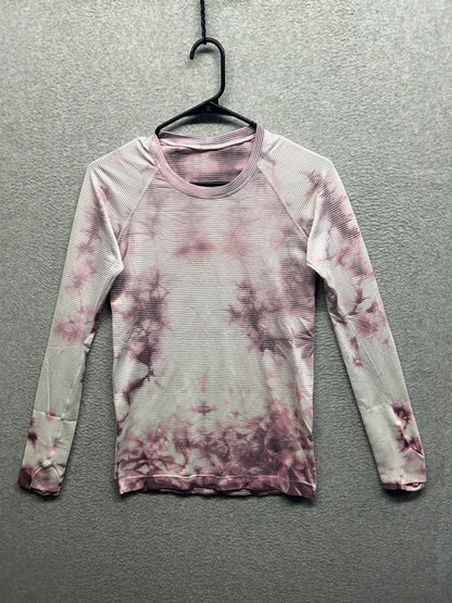 Lululemon Swiftly Tech Long Sleeve Shirt 2.0 Size 6 Marble Dye Vintage Plum