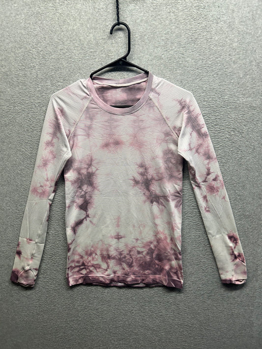 Lululemon Swiftly Tech Long Sleeve Shirt 2.0 Size 6 Marble Dye Vintage Plum
