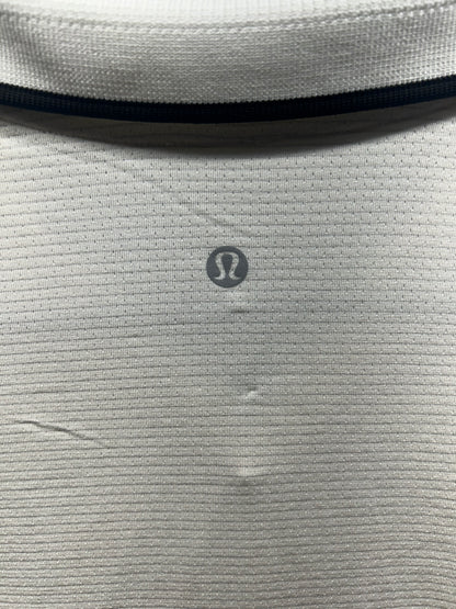 Lululemon Swiftly Tech Short-Sleeve Polo Shirt Colour Tip Size 6 Bone | Black