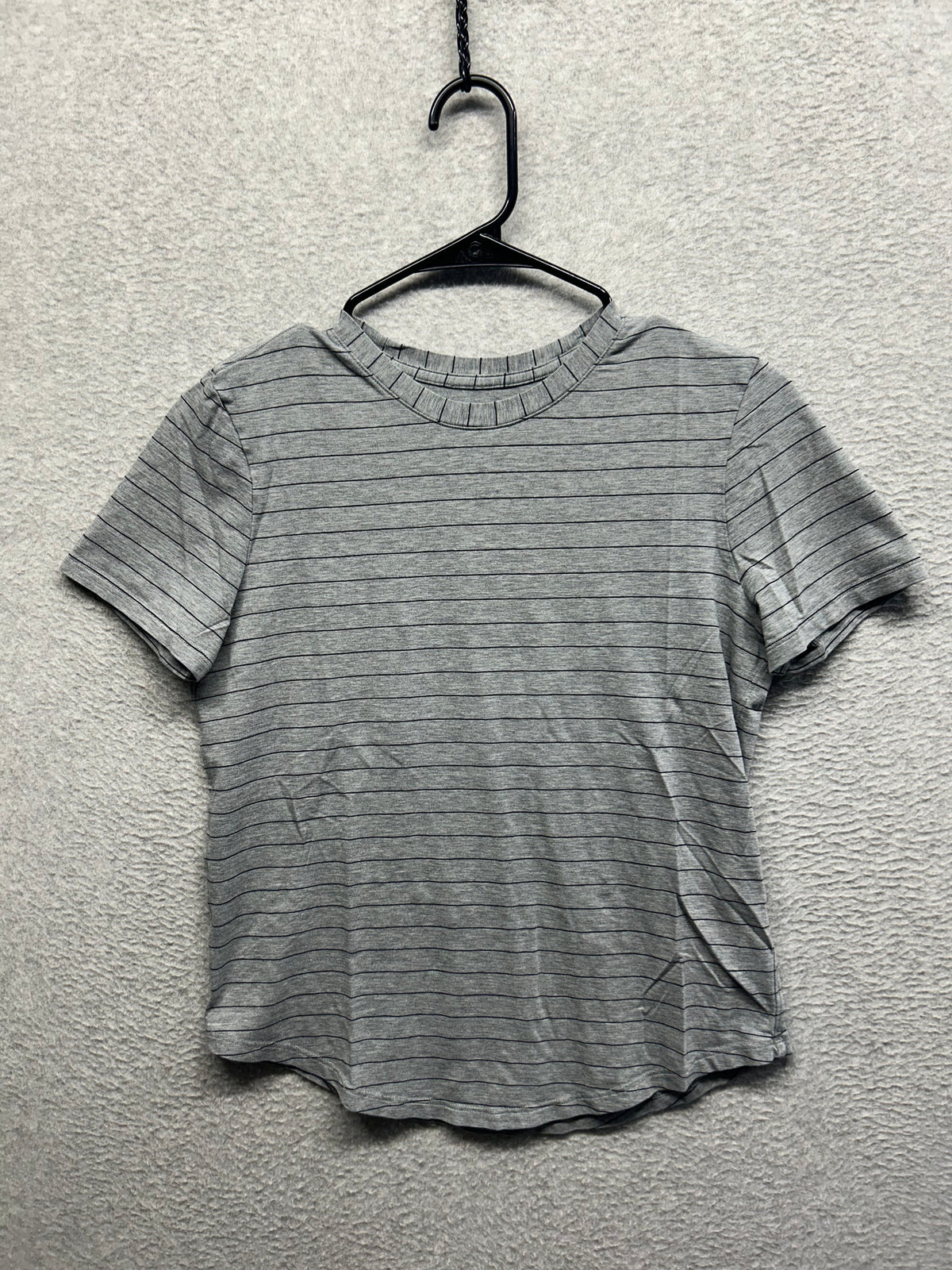 Lululemon Love Crew Short Sleeve Size 4 Gray Striped