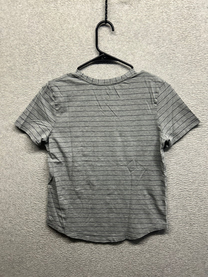 Lululemon Love Crew Short Sleeve Size 4 Gray Striped