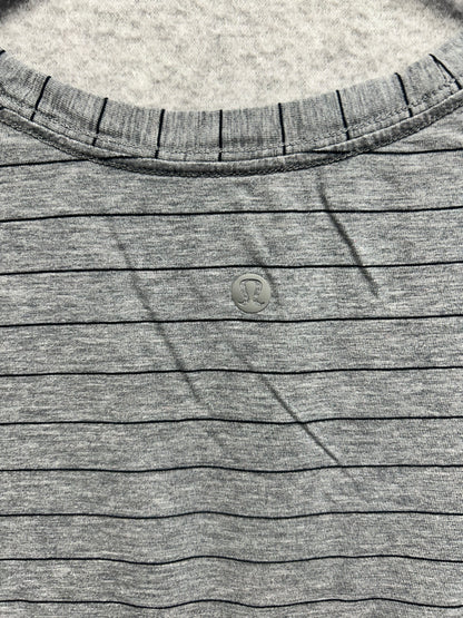 Lululemon Love Crew Short Sleeve Size 4 Gray Striped