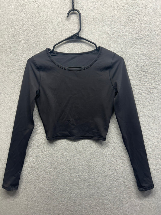 Lululemon Wunder Train Cropped Long Sleeve Size 8 Black