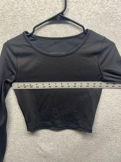 Lululemon Wunder Train Cropped Long Sleeve Size 8 Black