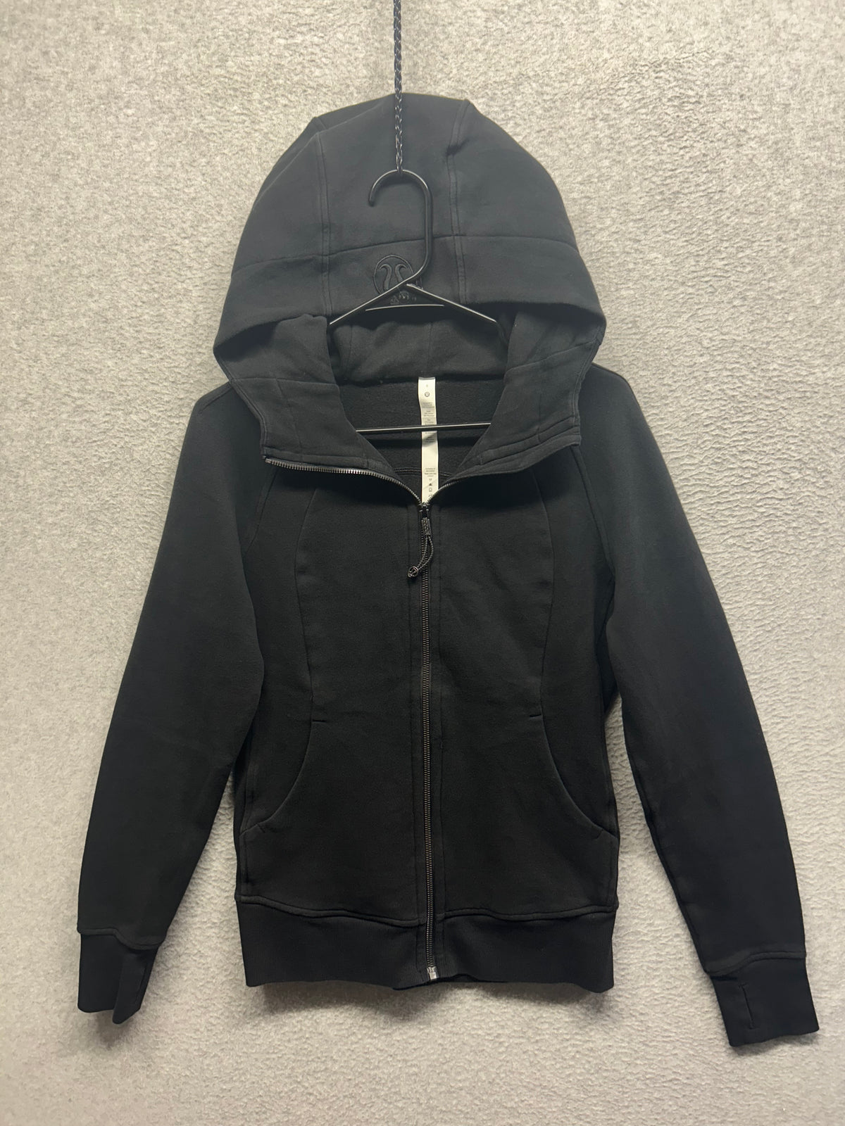 Lululemon Scuba Hoodie Light Cotton Fleece Size 8 Black