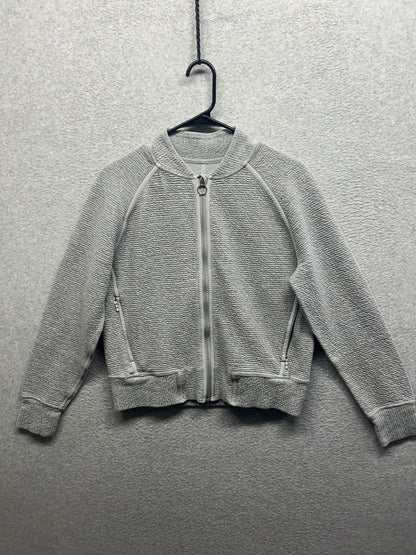 Lululemon On Repeat Bomber Size 8 Heathered Core Light Grey