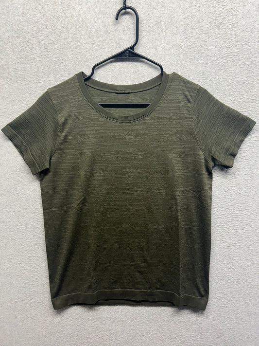 Lululemon Swiftly Tech Relaxed Fit Short Sleeve Shirt Size 10 Heathered Dark Olive