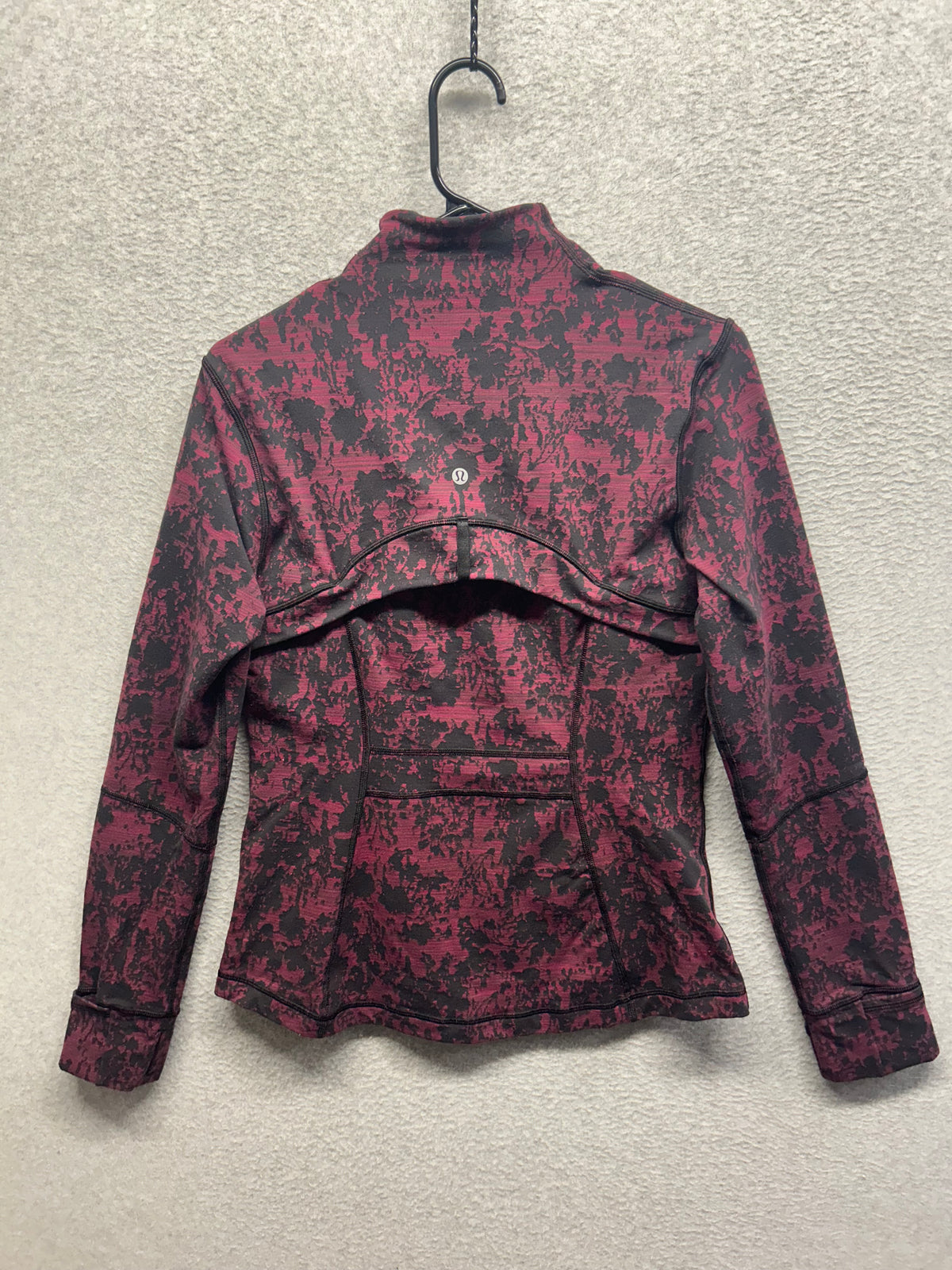 Lululemon Define Jacket Size 10 Scatter Blossom Jacquard Garnet Black