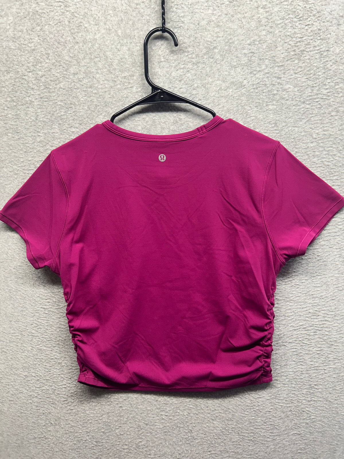 Lululemon All It Takes Short-Sleeve Shirt Nulu Size 12 Magenta Purple