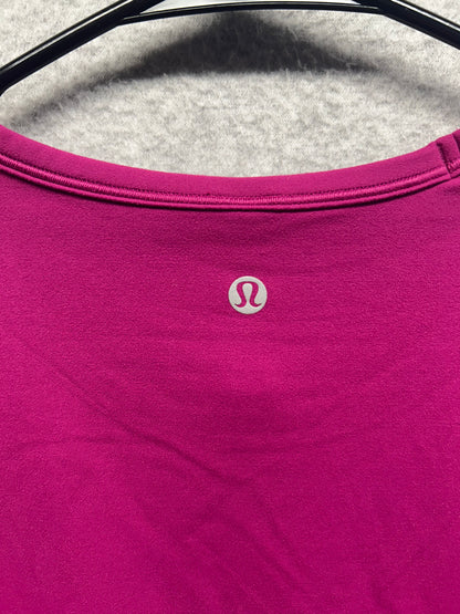 Lululemon All It Takes Short-Sleeve Shirt Nulu Size 12 Magenta Purple