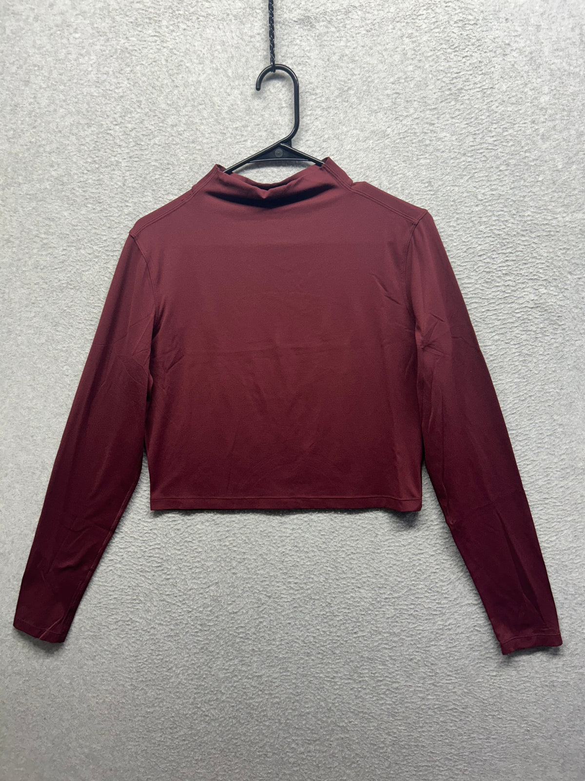 Lululemon All Aligned Mock Neck Long Sleeve Shirt Size 12 Red Merlot
