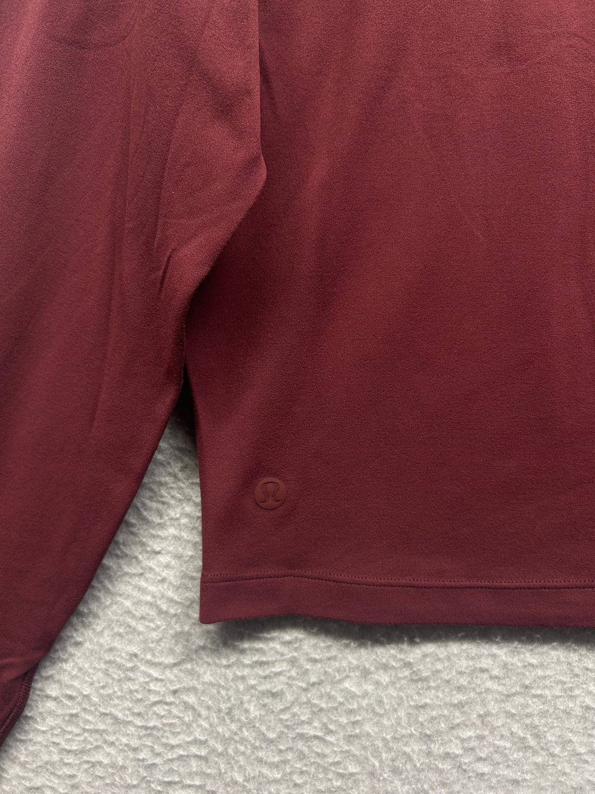 Lululemon All Aligned Mock Neck Long Sleeve Shirt Size 12 Red Merlot