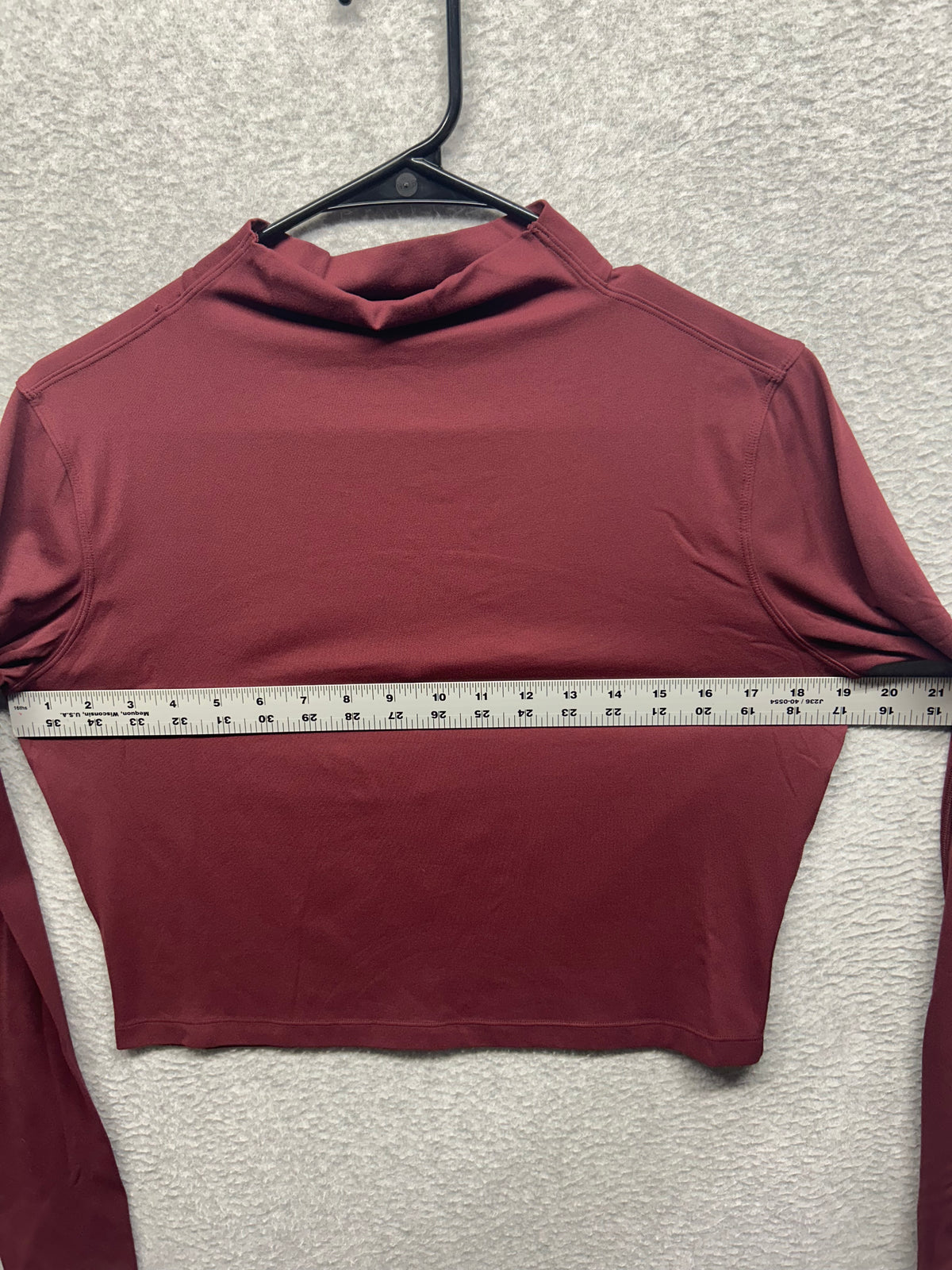 Lululemon All Aligned Mock Neck Long Sleeve Shirt Size 12 Red Merlot