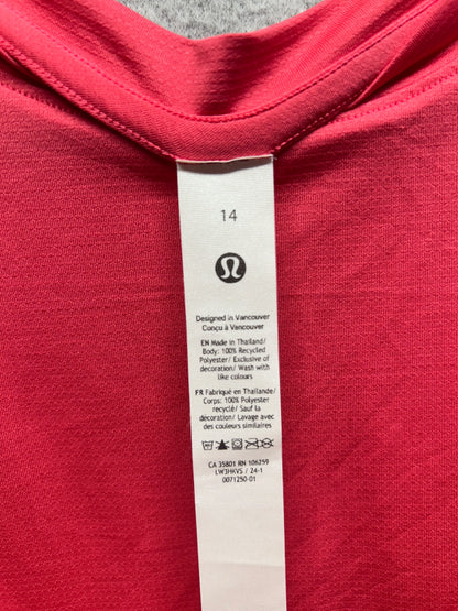 Lululemon Ultralight Waist-Length T-Shirt Size 14 Glaze Pink