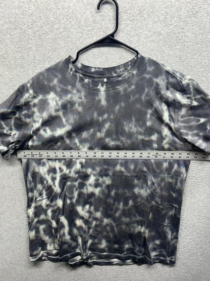 Lululemon All Yours Tee Size 14 Marmoleado Tie Dye Graphite Grey