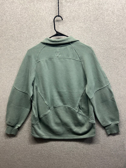 Lululemon Scuba Oversized Funnel-Neck Half Zip Long Size XS/S Crater Blue / Gold