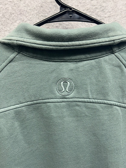 Lululemon Scuba Oversized Funnel-Neck Half Zip Long Size XS/S Crater Blue / Gold