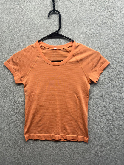 Lululemon Swiftly Tech Short Sleeve Race Length Size 2 Orange