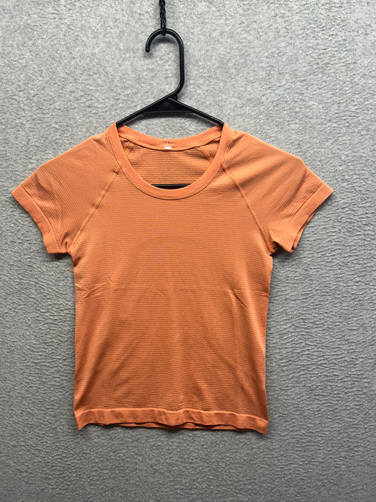 Lululemon Swiftly Tech Short Sleeve Race Length Size 2 Orange