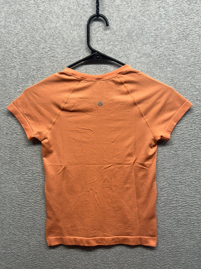 Lululemon Swiftly Tech Short Sleeve Race Length Size 2 Orange