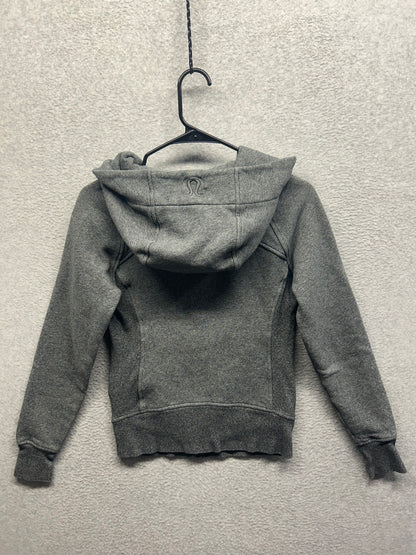 Lululemon Scuba Hoodie Light Cotton Fleece Size 2 Heathered Gray