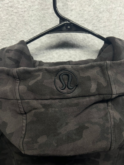 Lululemon Scuba Hoodie Light Cotton Fleece Size 4 Incognito Camo Multi Grey