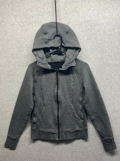 Lululemon Scuba Hoodie Light Cotton Fleece Size 6 Heathered Gray